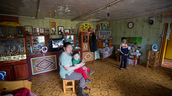 Grandmother and Child Iver River Mongolia