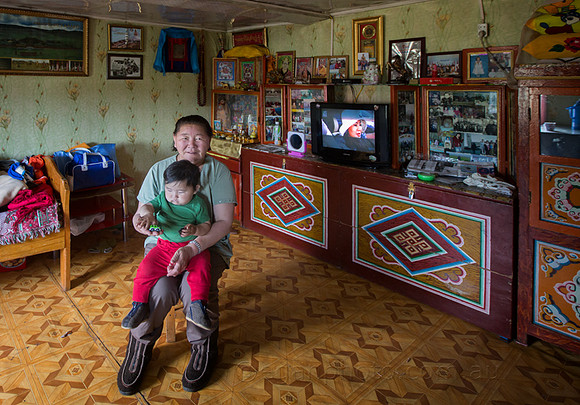 Grandmother and child Selenge Aimag